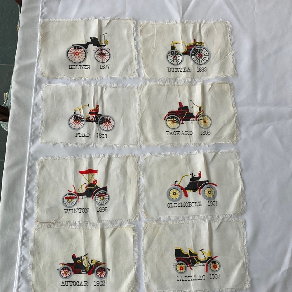 Vintage Early 1900’s Automobile Cocktail Napkins